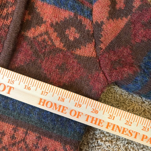 Orvis Alpaca Blanket Stripe Jacquard Cardigan Size M - Picture 10 of 12